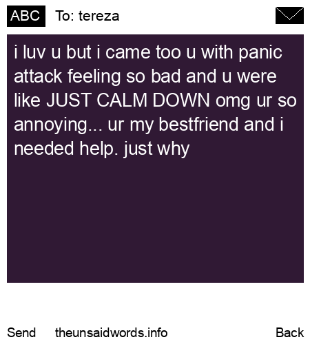 unsent message to tereza
