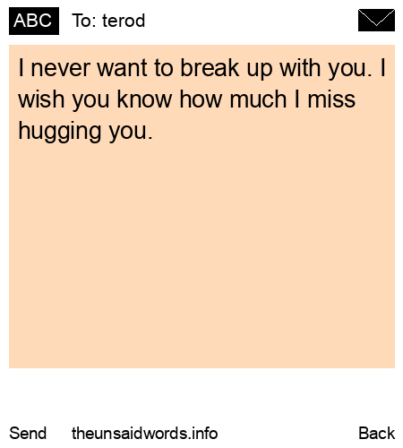 unsent message to terod