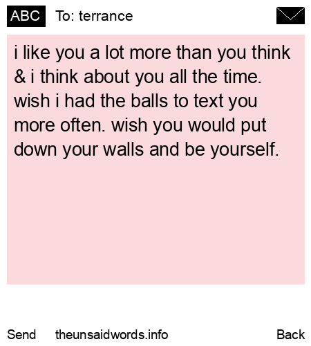 unsent message to terrance