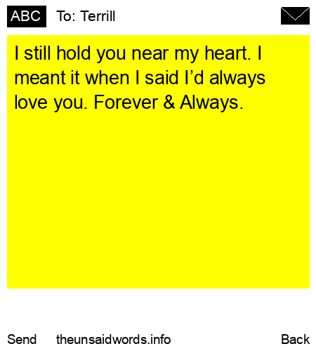 unsent message to Terrill