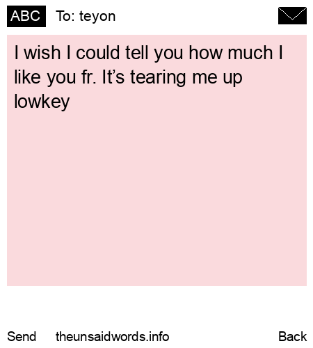 unsent message to teyon 