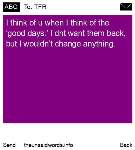 unsent message to TFR
