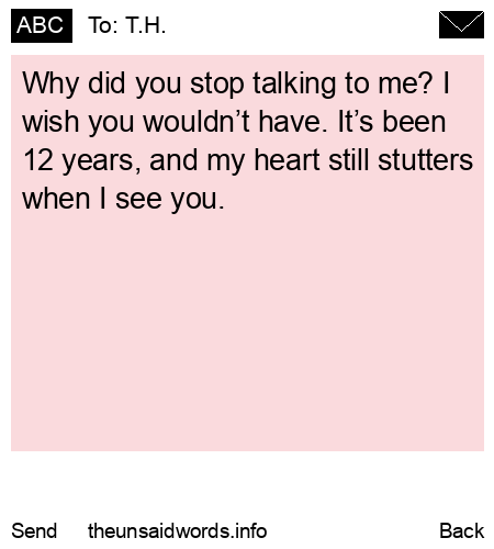 unsent message to T.H.