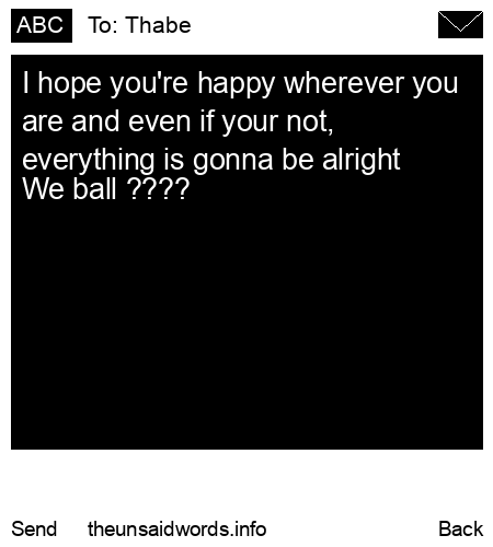 unsent message to Thabe