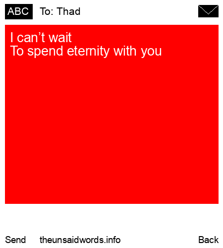 unsent message to Thad