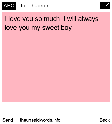 unsent message to Thadron
