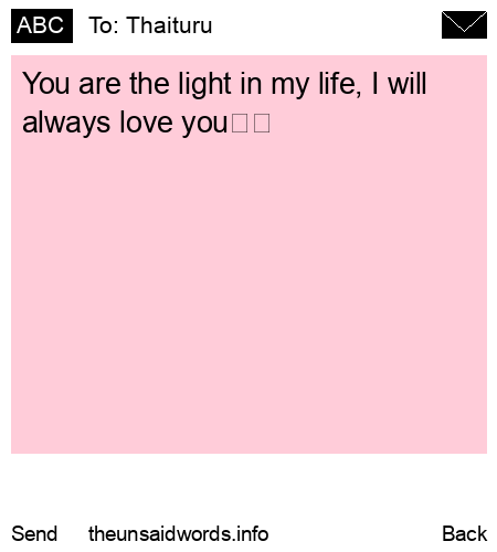 unsent message to Thaituru 