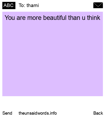 unsent message to thami