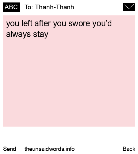 unsent message to Thanh-Thanh