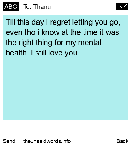 unsent message to Thanu
