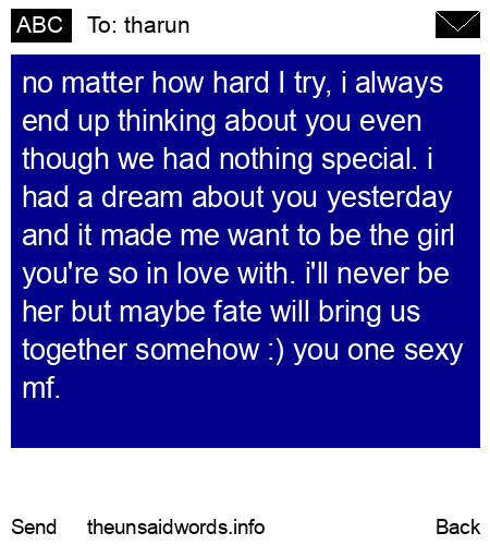 unsent message to tharun