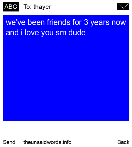 unsent message to thayer