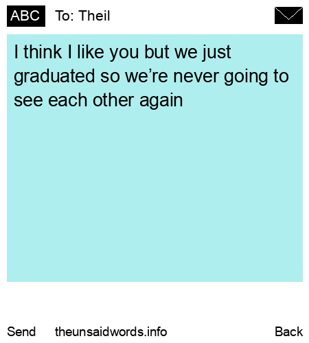 unsent message to Theil