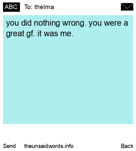 unsent message to thelma