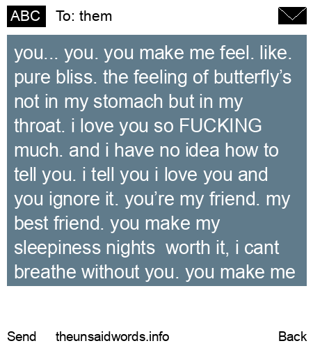 unsent message to them