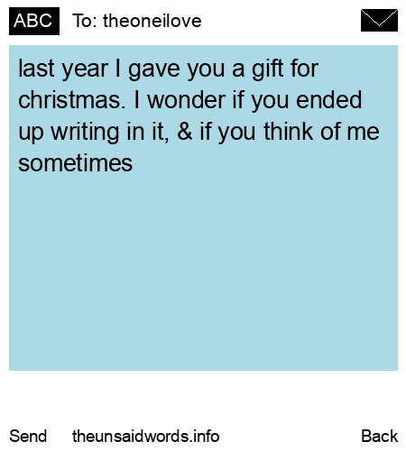 unsent message to theoneilove