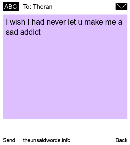 unsent message to Theran