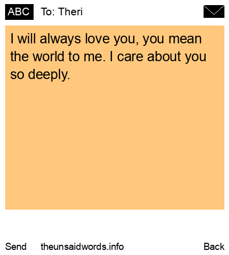 unsent message to Theri 