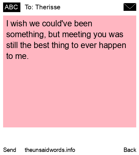 unsent message to Therisse 