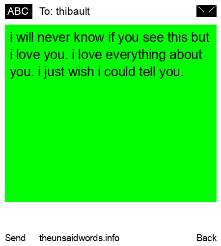 unsent message to thibault