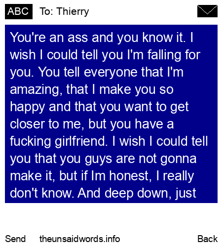 unsent message to Thierry