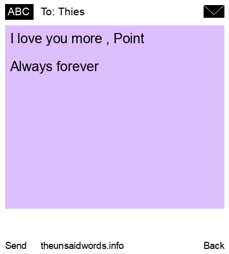 unsent message to Thies 
