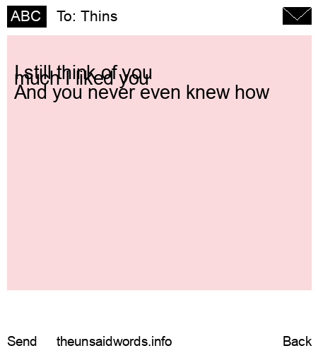 unsent message to Thins