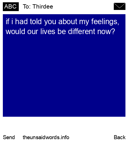 unsent message to Thirdee 