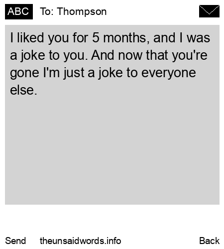unsent message to Thompson