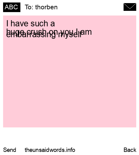 unsent message to thorben