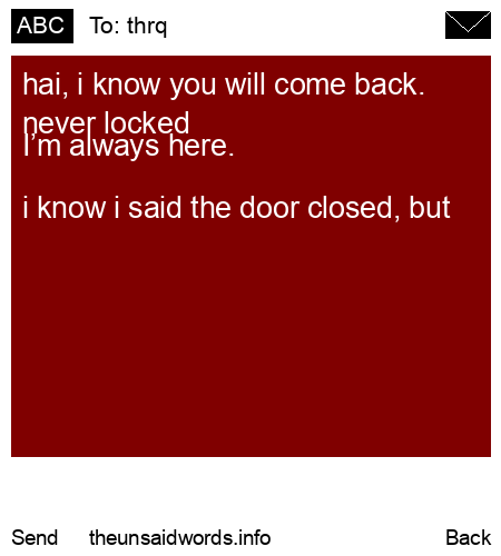 unsent message to thrq