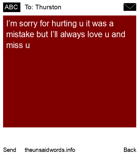 unsent message to Thurston 