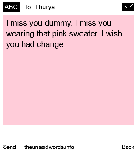 unsent message to Thurya