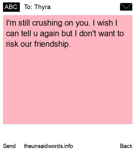 unsent message to Thyra
