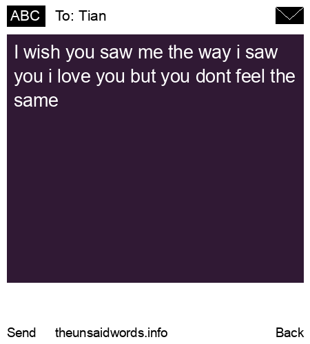 unsent message to Tian