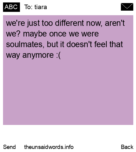 unsent message to tiara