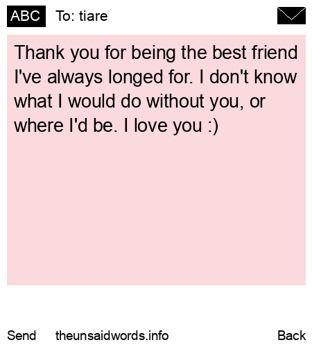unsent message to tiare