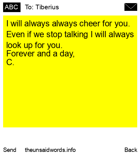 unsent message to Tiberius