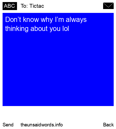 unsent message to Tictac 
