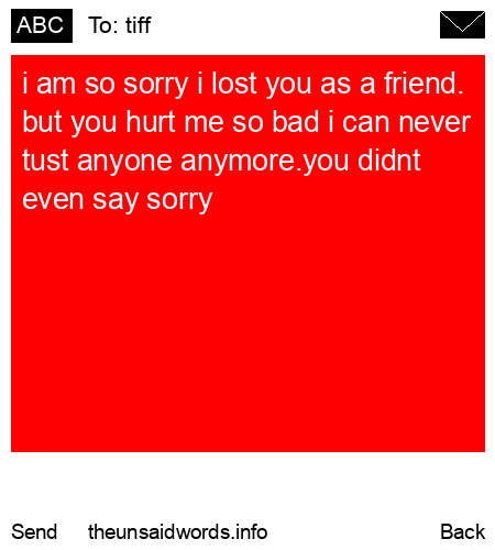 unsent message to tiff