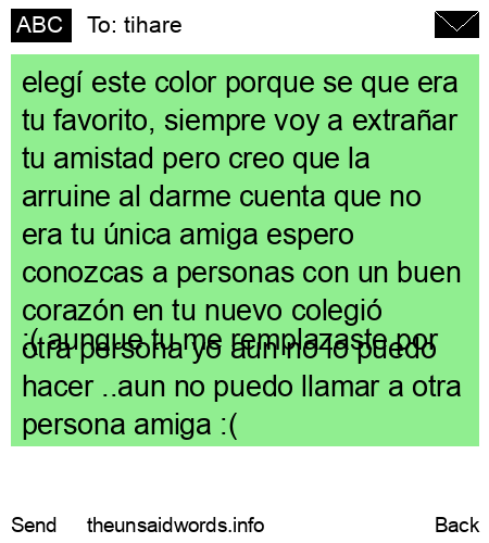 unsent message to tihare
