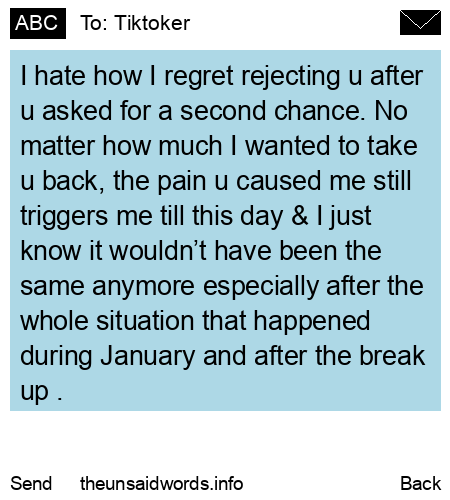 unsent message to Tiktoker