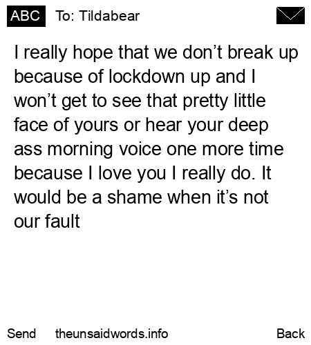 unsent message to Tildabear