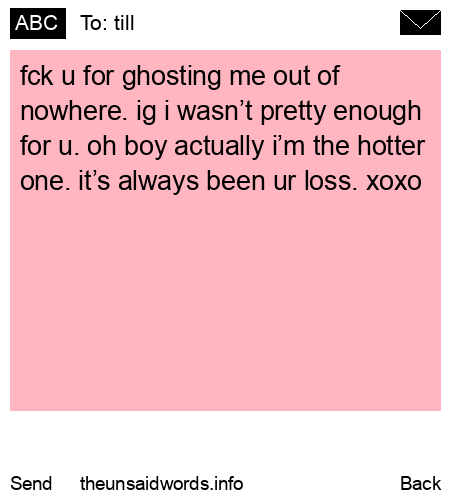 unsent message to till