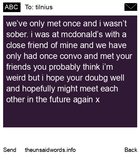 unsent message to tilnius