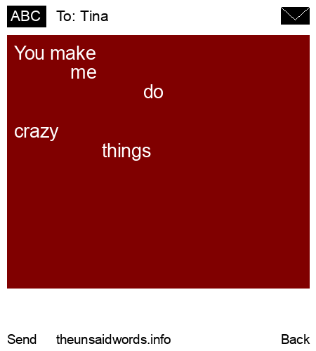 unsent message to Tina