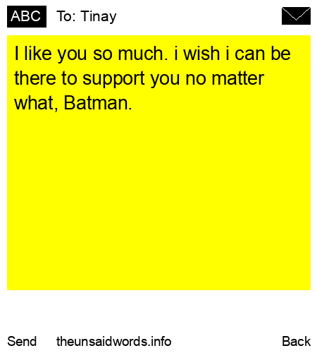 unsent message to Tinay 