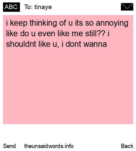 unsent message to tinaye