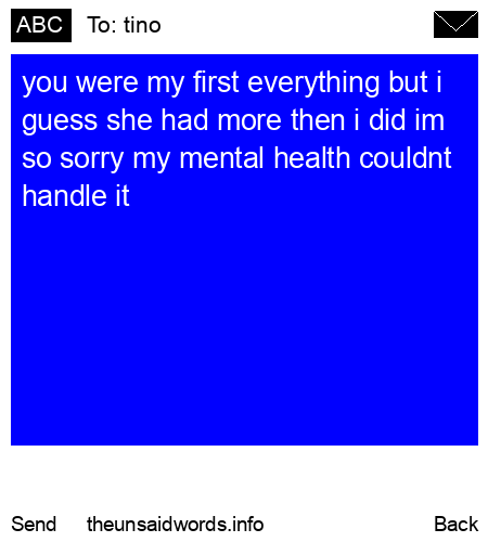 unsent message to tino