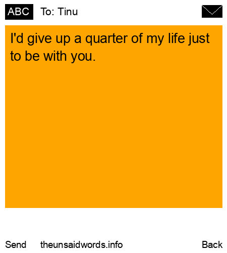 unsent message to Tinu